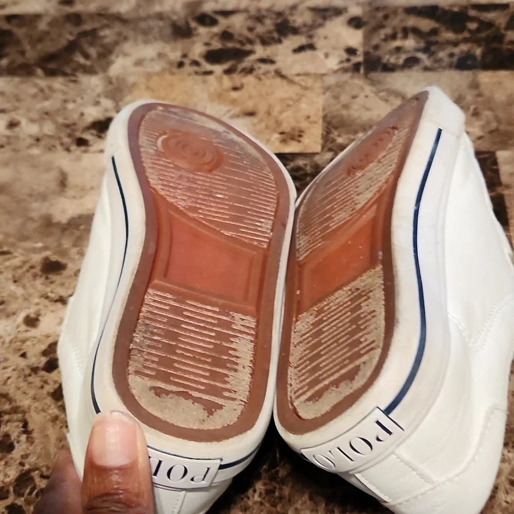 Ralph Lauren Kids White Velcro Sneakers